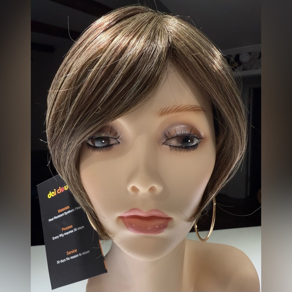 HAIR, Pixie Cut, Swoop Bangs, Medium/Dark Brown - Picture 4 of 13